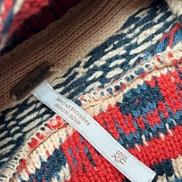 NWOT Free People Taos Sweater Mini Dress In Red, Size XS - Picture 8 of 9